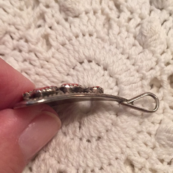 ♣️ Sterling and Coral Pendant ♣️ - Picture 2 of 5